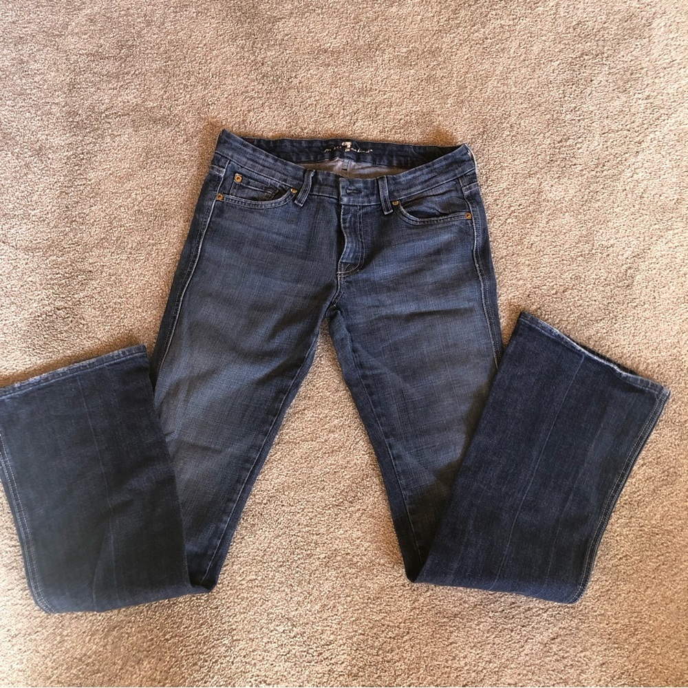 7 for all Mankind bootcut denim jeans medium wash size 29 runs smaller